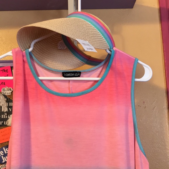 LulaRoe Women’s Tank Top w/ matching Sun visor - Picture 5 of 5